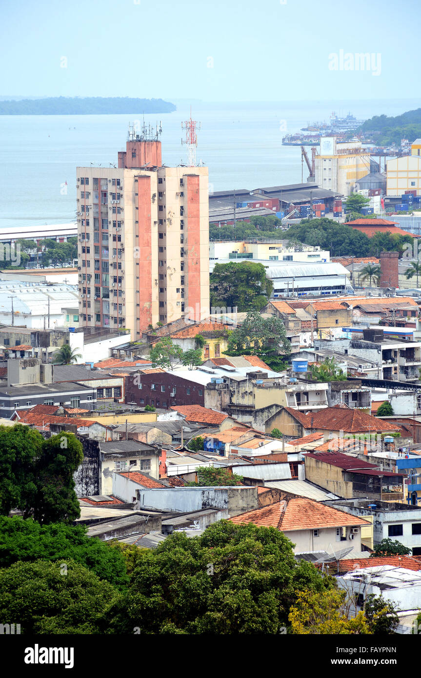 Luftbild auf Hafenviertel Belem Para Brasilien Stockfoto
