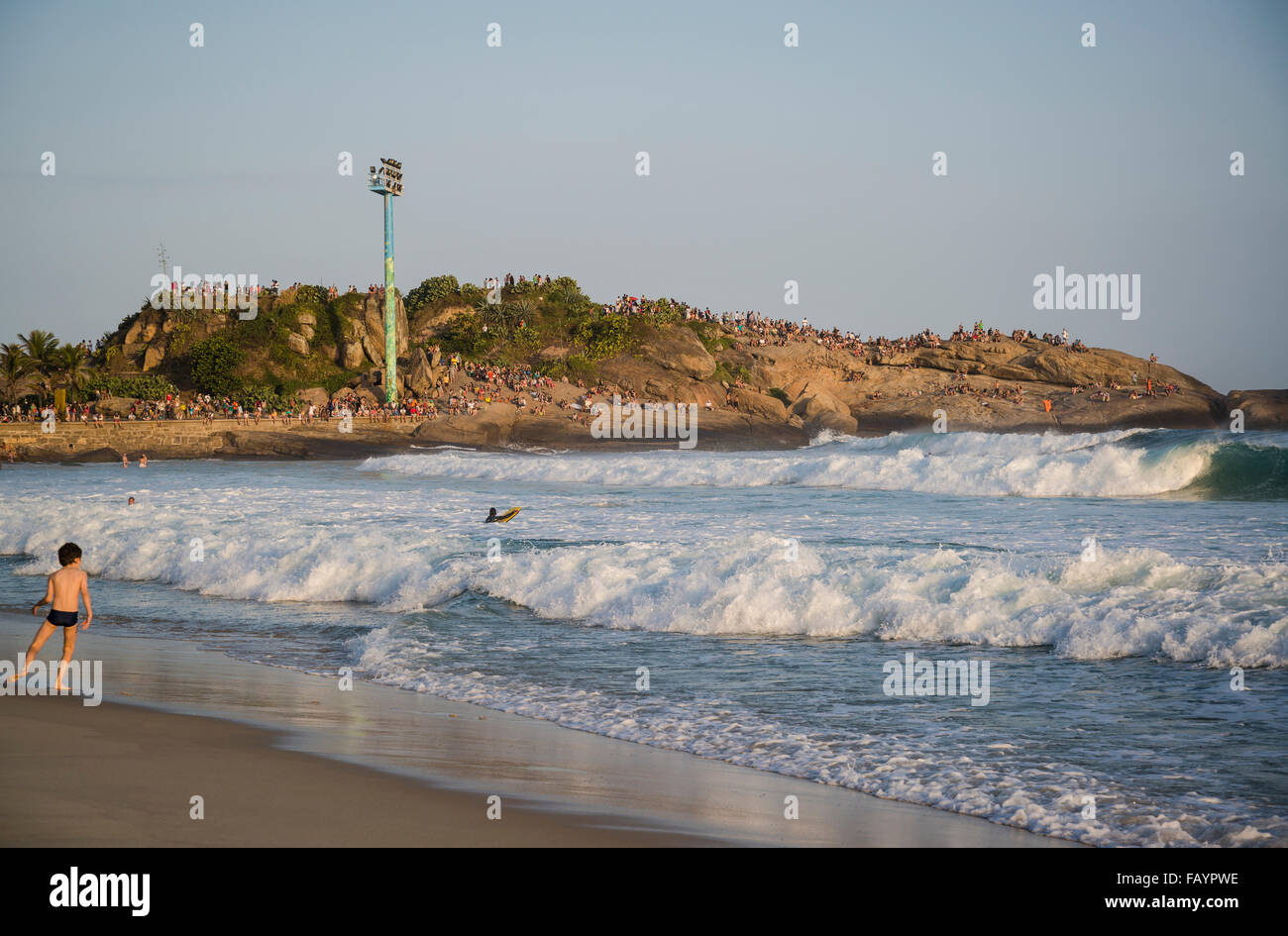 Strand von Ipanema, Rio De Janeiro, Brasilien Stockfoto