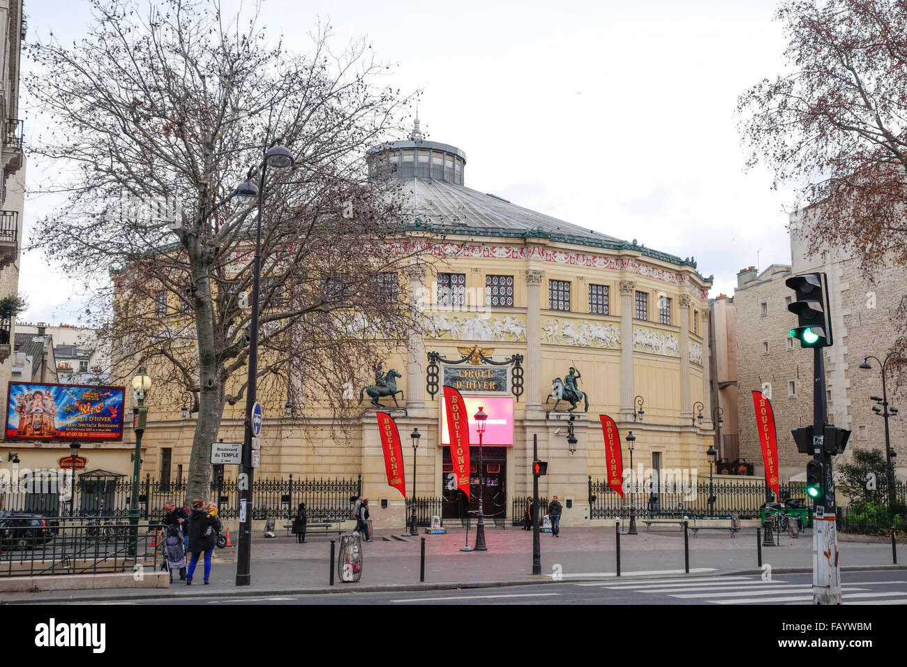 Der Cirque d ' hiver, Wintercircus, Gebäude, Theater, Zirkus, Paris, Frankreich. Stockfoto