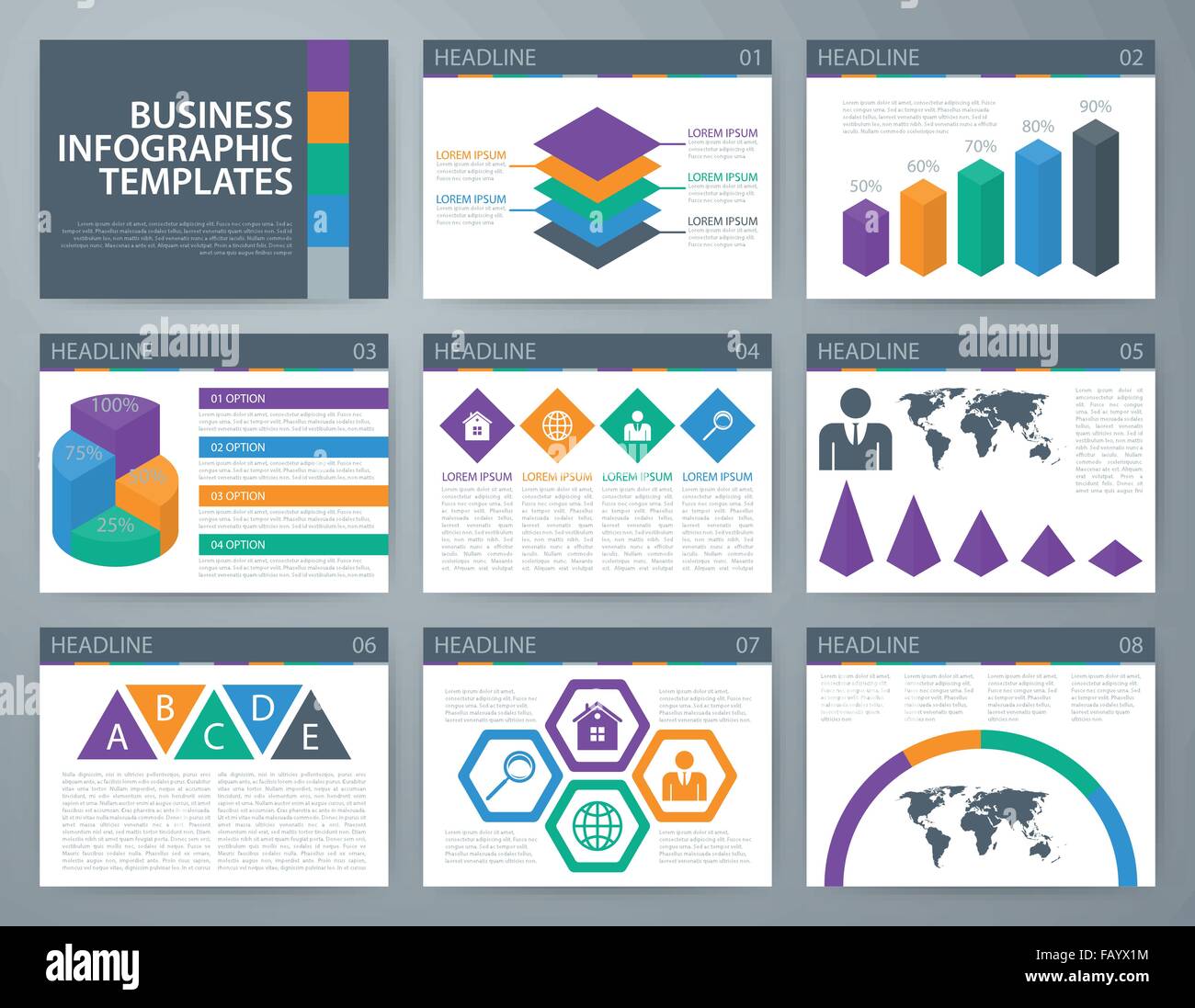 Vektor-Illustration-Infografik Stock Vektor