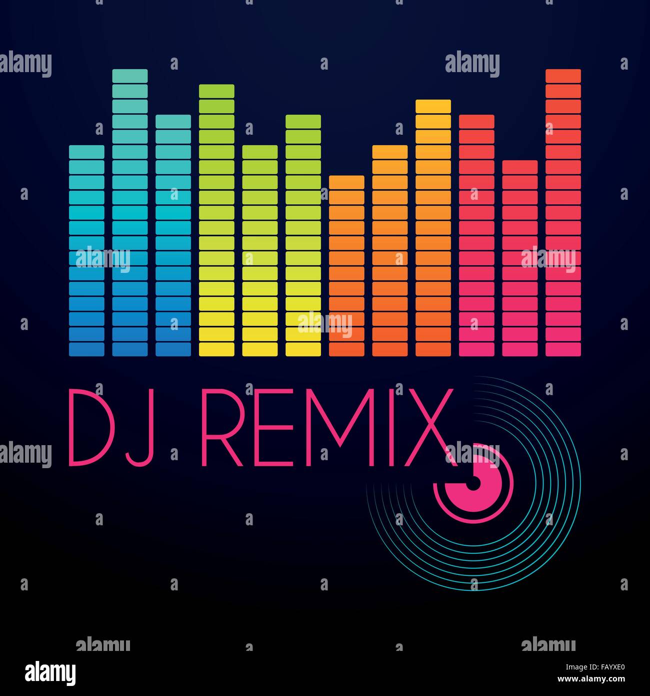 DJ Remix Typografie, Grafik t-shirt Stock Vektor