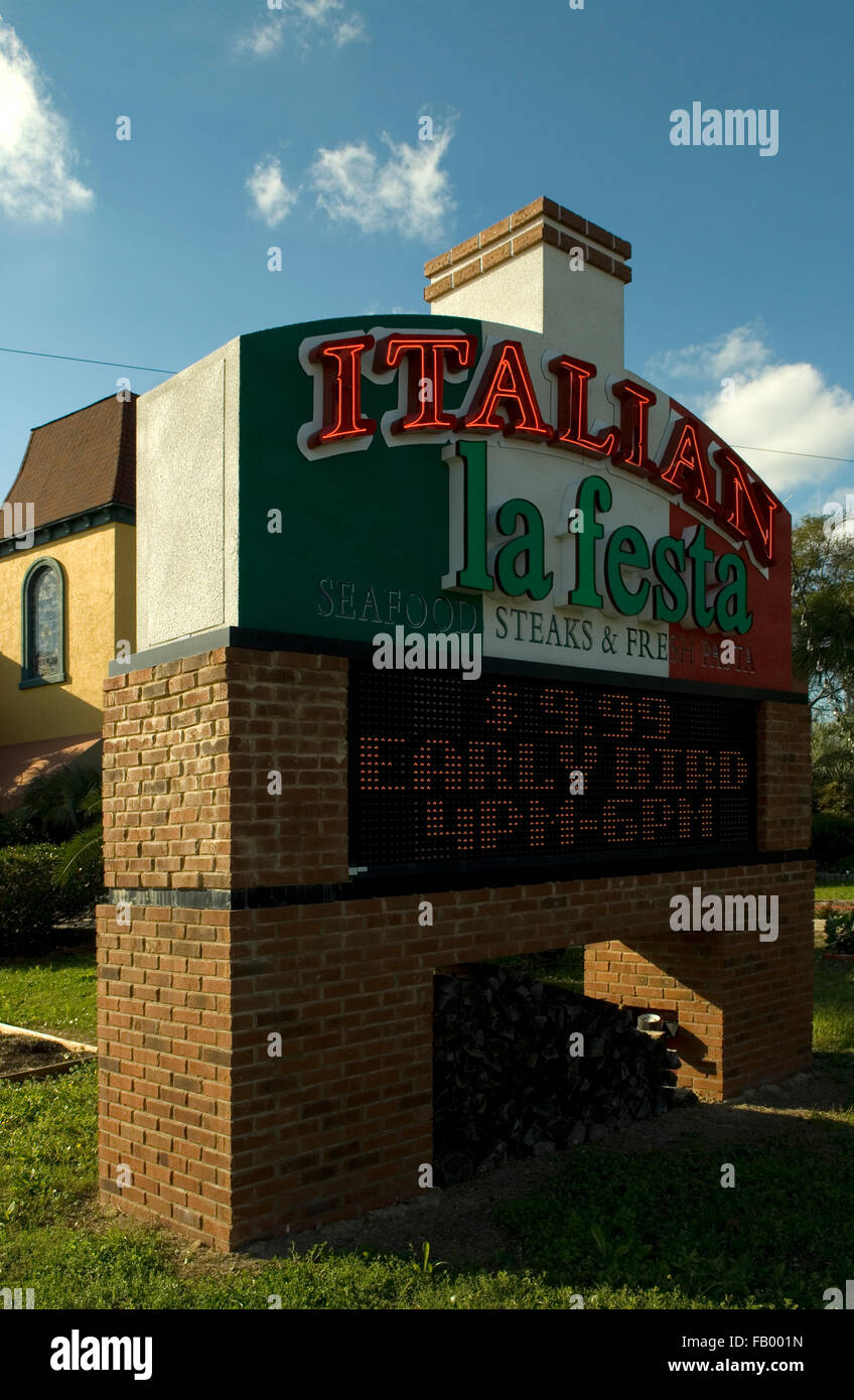 Italienische La Festa Restaurant Myrtle Beach, SC USA Stockfoto