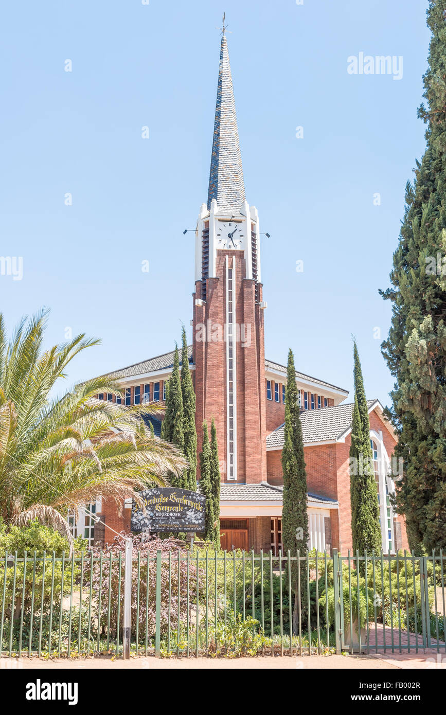 BLOEMFONTEIN, Südafrika, 6. Januar 2016: der niederländischen reformierten Kirche Noordhoek in Bloemfontein, die Hauptstadt der freien S Stockfoto