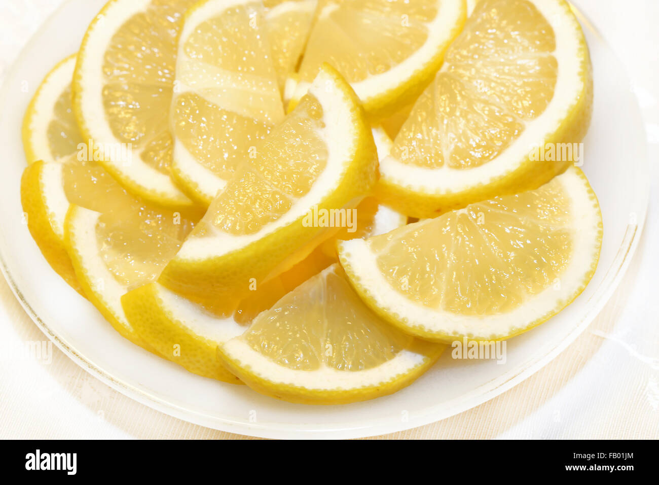 Lecker Zitronengelb Stockfoto