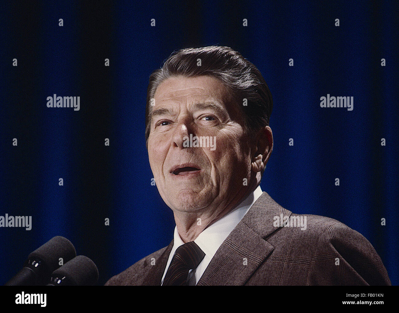 Washington, DC, USA, 1984 kann Präsident Ronald Reagan Porträt Credit: Mark Reinstein Stockfoto