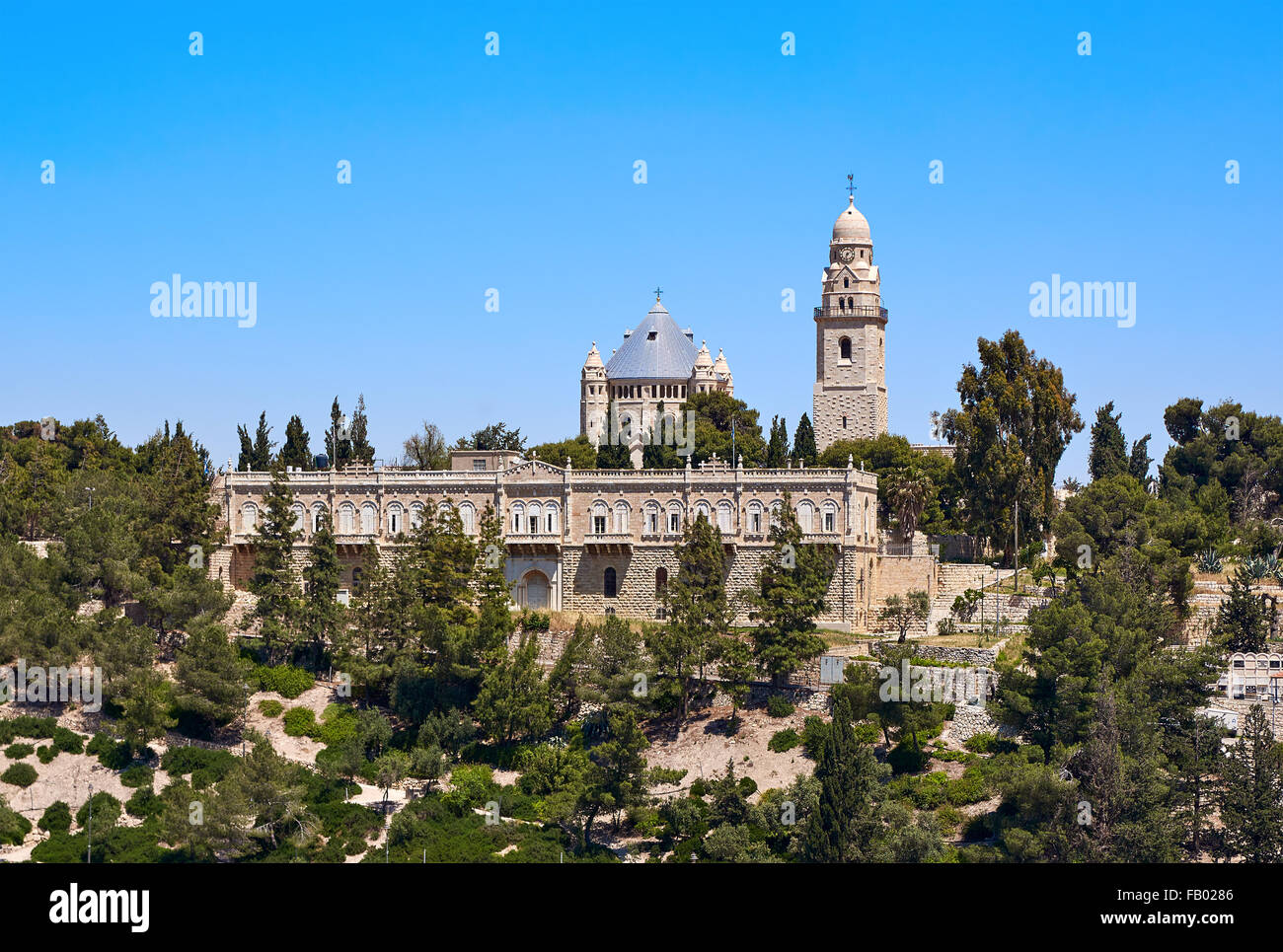 Entschlafung der Mutter Gottes Abtei in Jerusalem auf dem Berg Zion Stockfoto