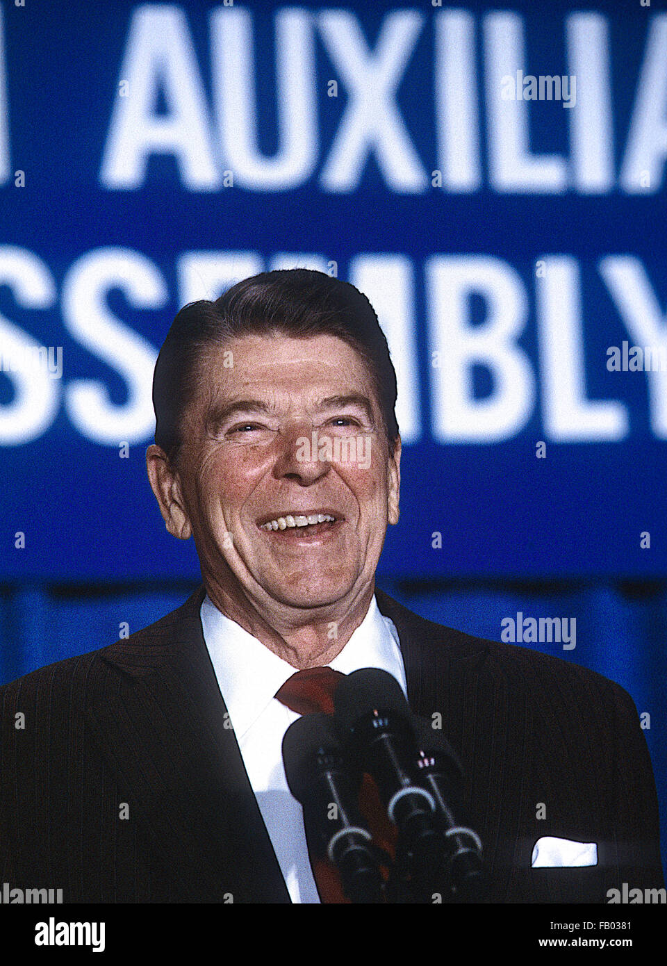 Washington, DC, USA, 1984 Präsident Ronald Reagan Porträts Credit: Mark Reinstein Stockfoto