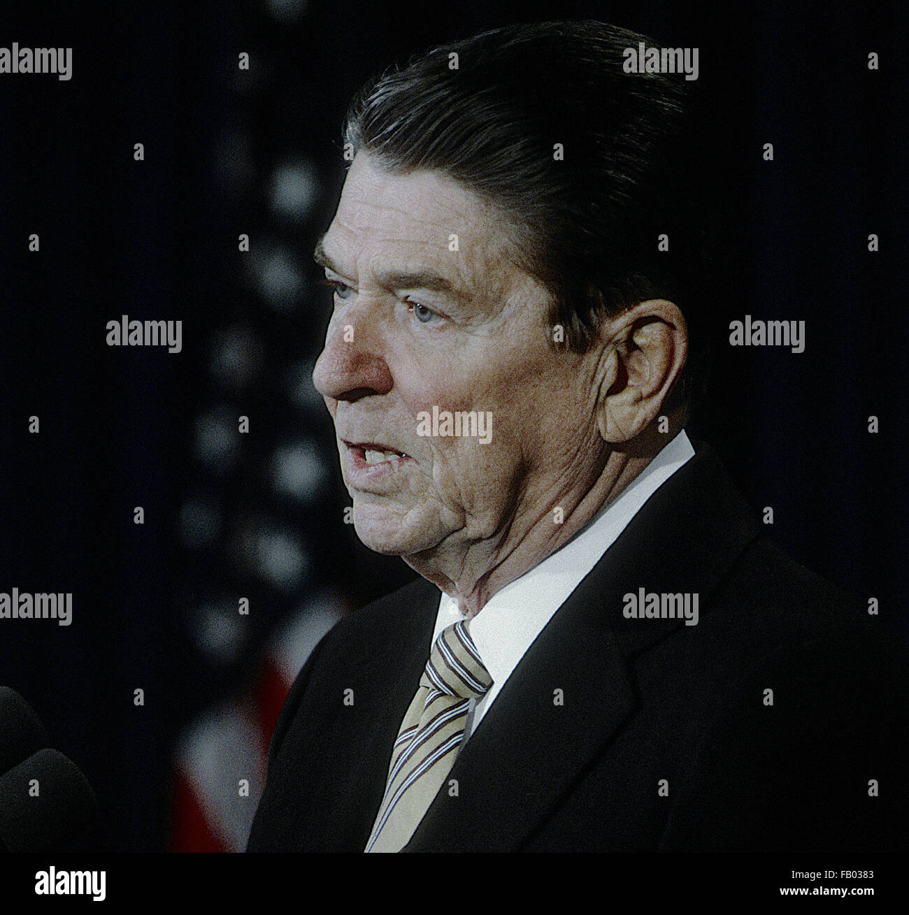 Washingtonm DC., USA, 1984 Präsident Ronald Reagan Porträt. Bildnachweis: Mark Reinstein Stockfoto