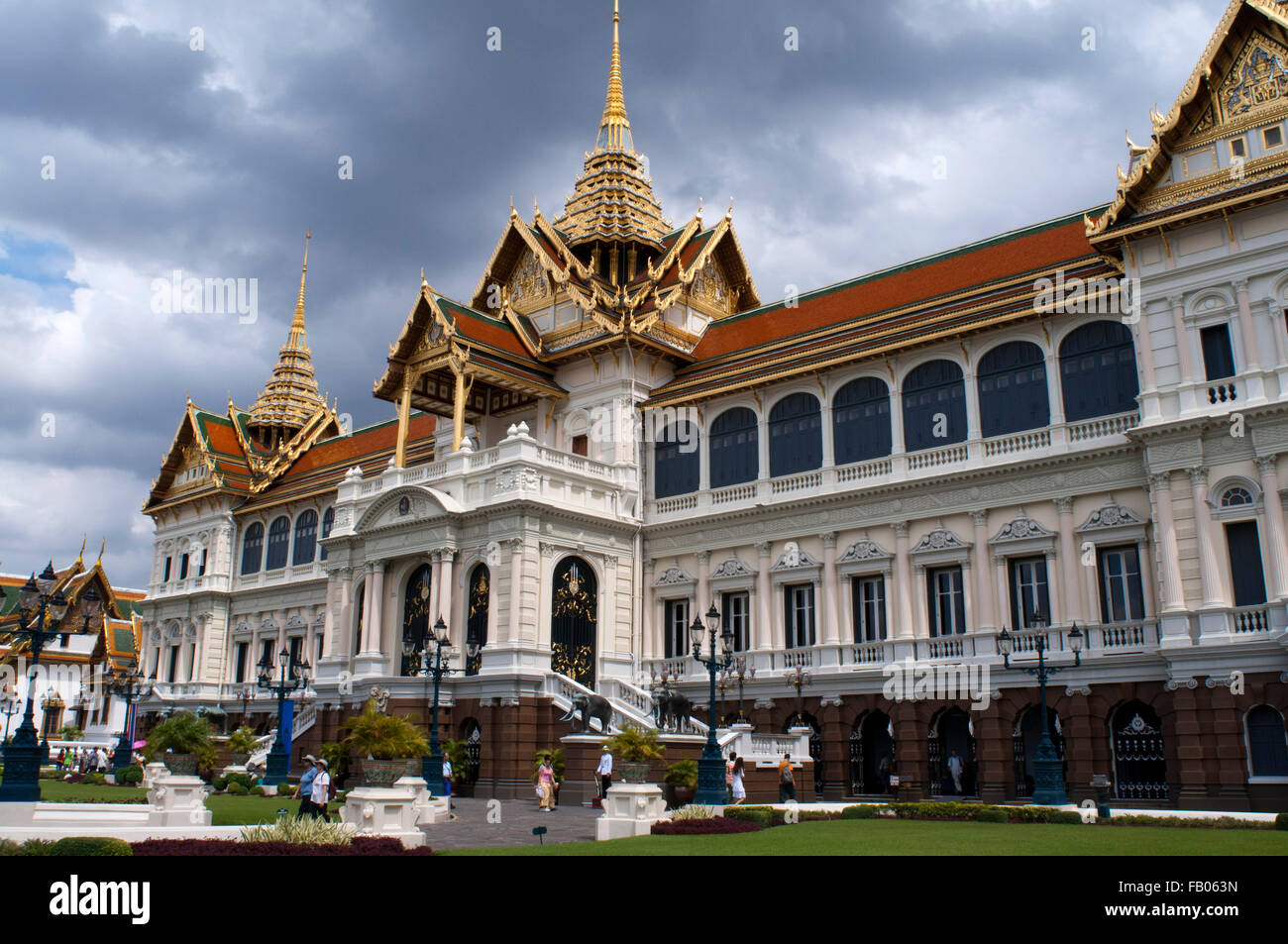 Chakri Maha Prasat Halle, großer Palast, Bangkok, Thailand, Südostasien, Asien Stockfoto