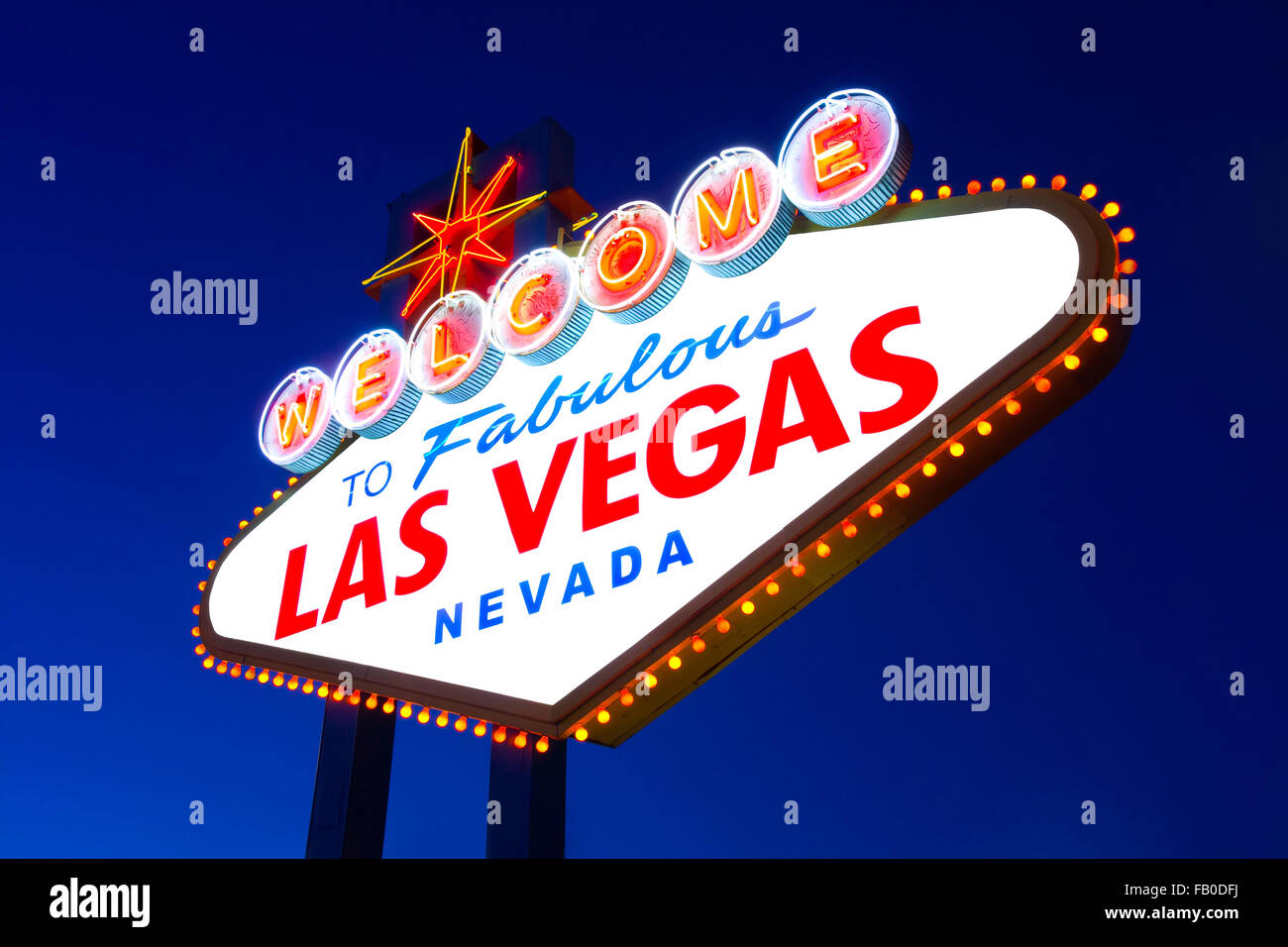Willkommen Sie bei Fabulous Las Vegas Zeichen Stockfoto
