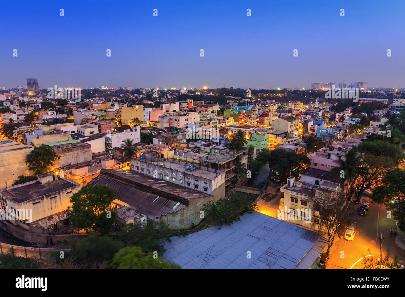 Skyline von Bangalore, Indien Stockfoto