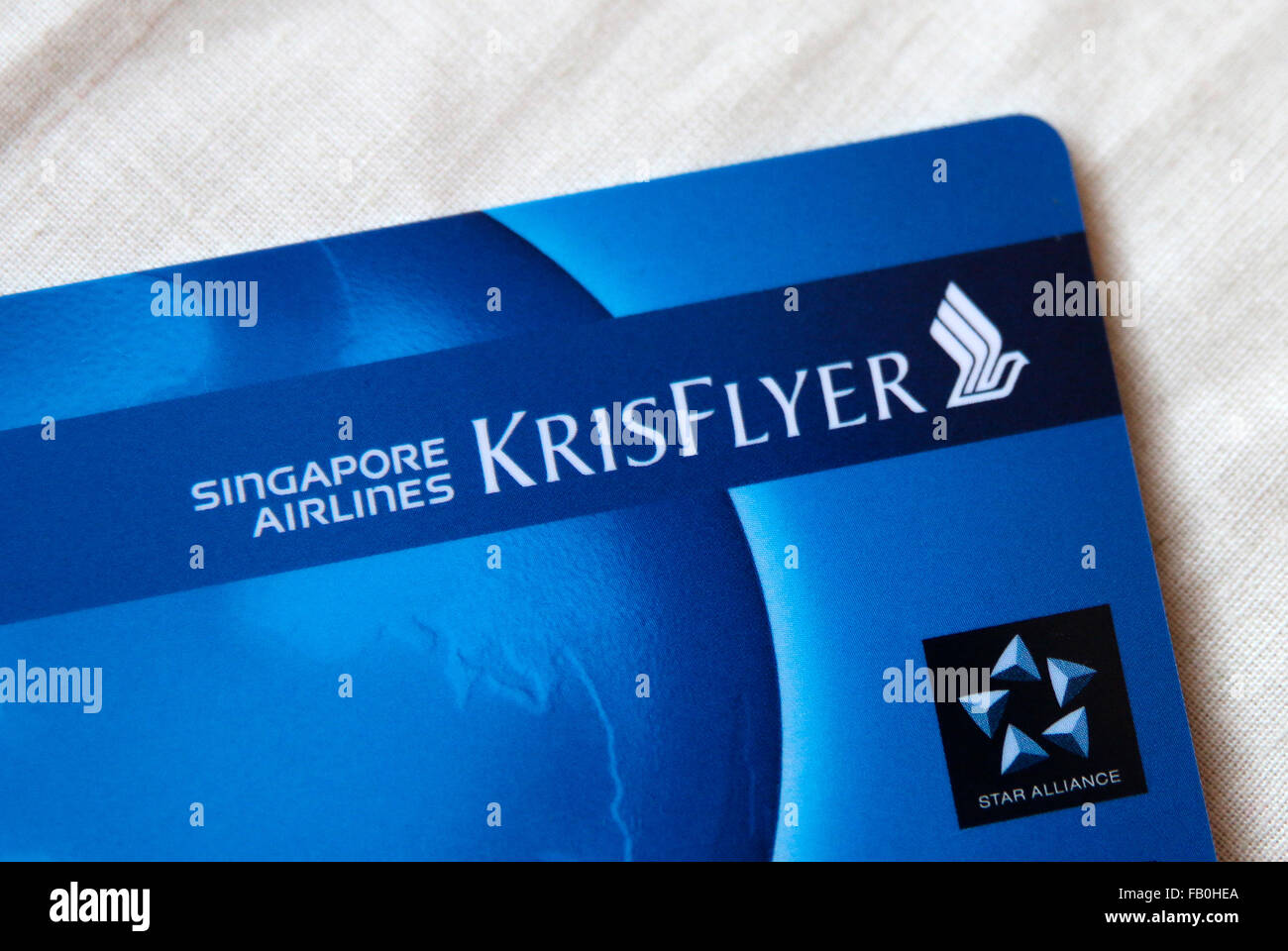 Singapore Airlines - KrisFlyer Membership Card Stockfoto