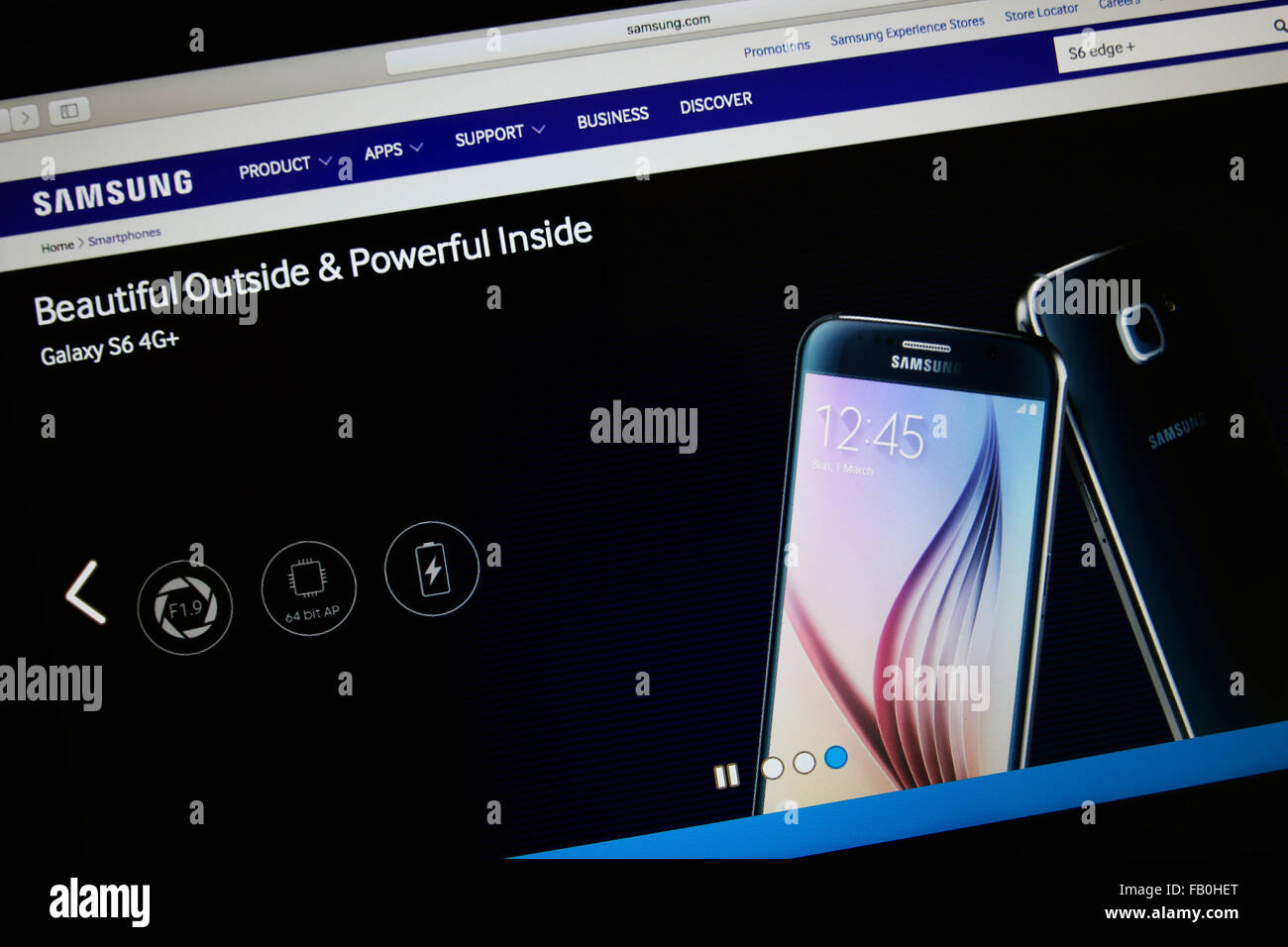 Samsung Galaxy S6 Stockfoto