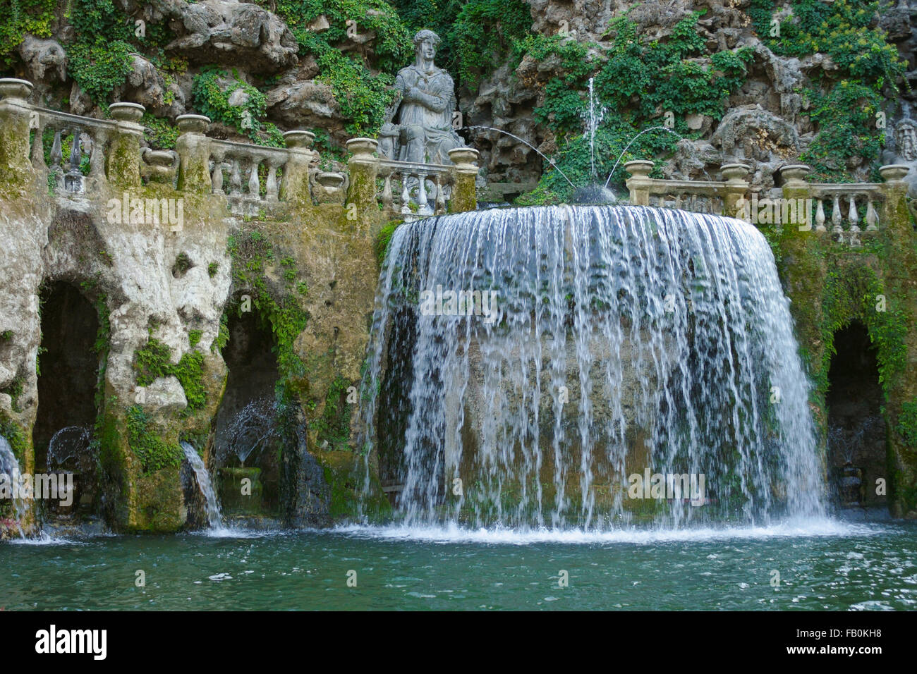Italien, Tivoli, OvalBrunnen im Garten der Villa d ' Este