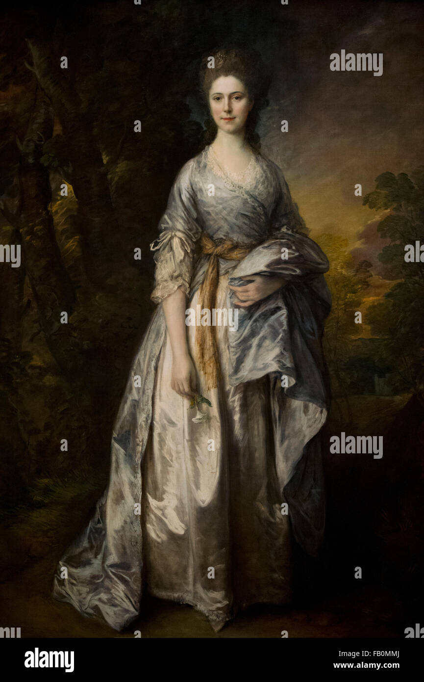 Thomas Gainsborough (1727-1788). Englischer Maler. Porträt von Maria, Lady Eardley (1743-1794), 1766, Nationalmuseum. Stockholm. Schweden. Stockfoto