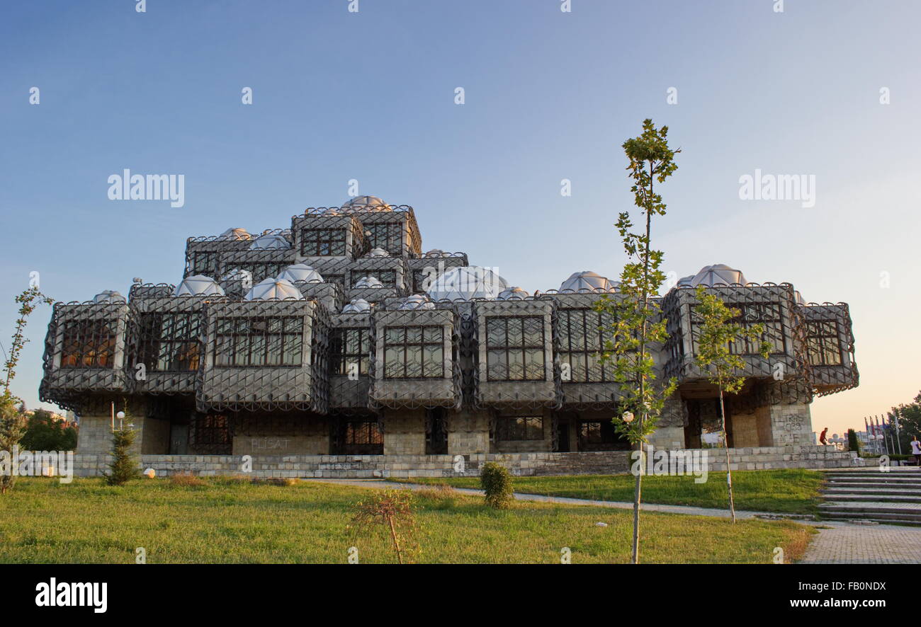 Nationalbibliothek in Pristina, Kosovo Stockfoto