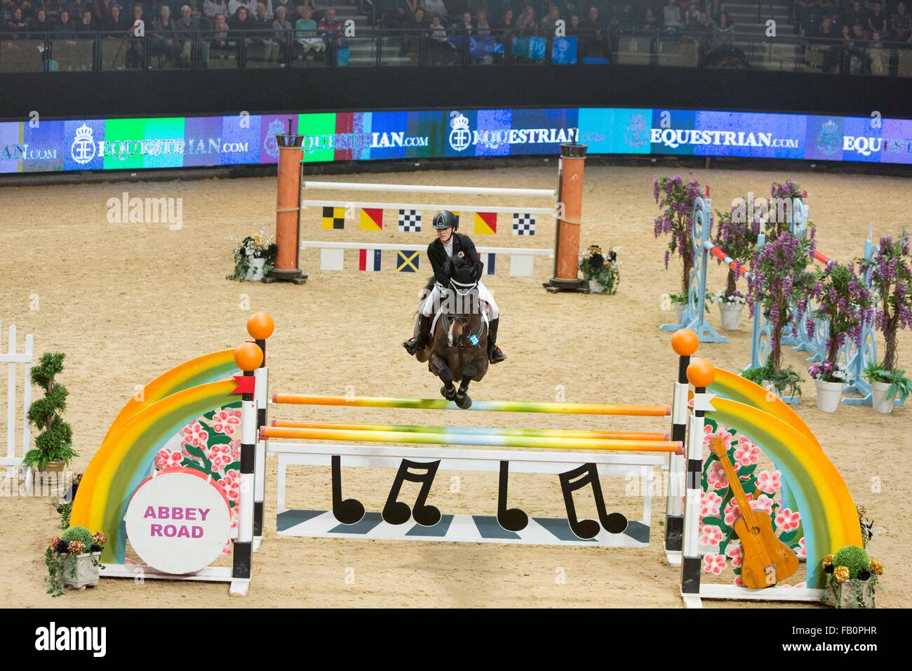 Liverpool International Horse Show, Januar 2016, Vereinigtes Königreich. Christine Richard Bolton Tor Ben Stockfoto