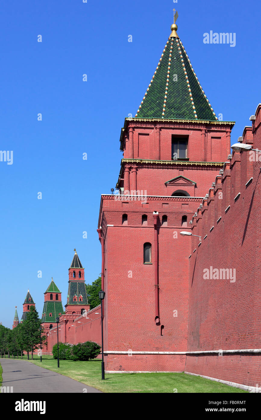 Südwand des Kreml in Moskau, Russland Stockfoto