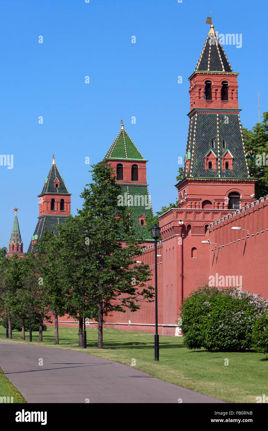 Südwand des Kreml in Moskau, Russland Stockfoto