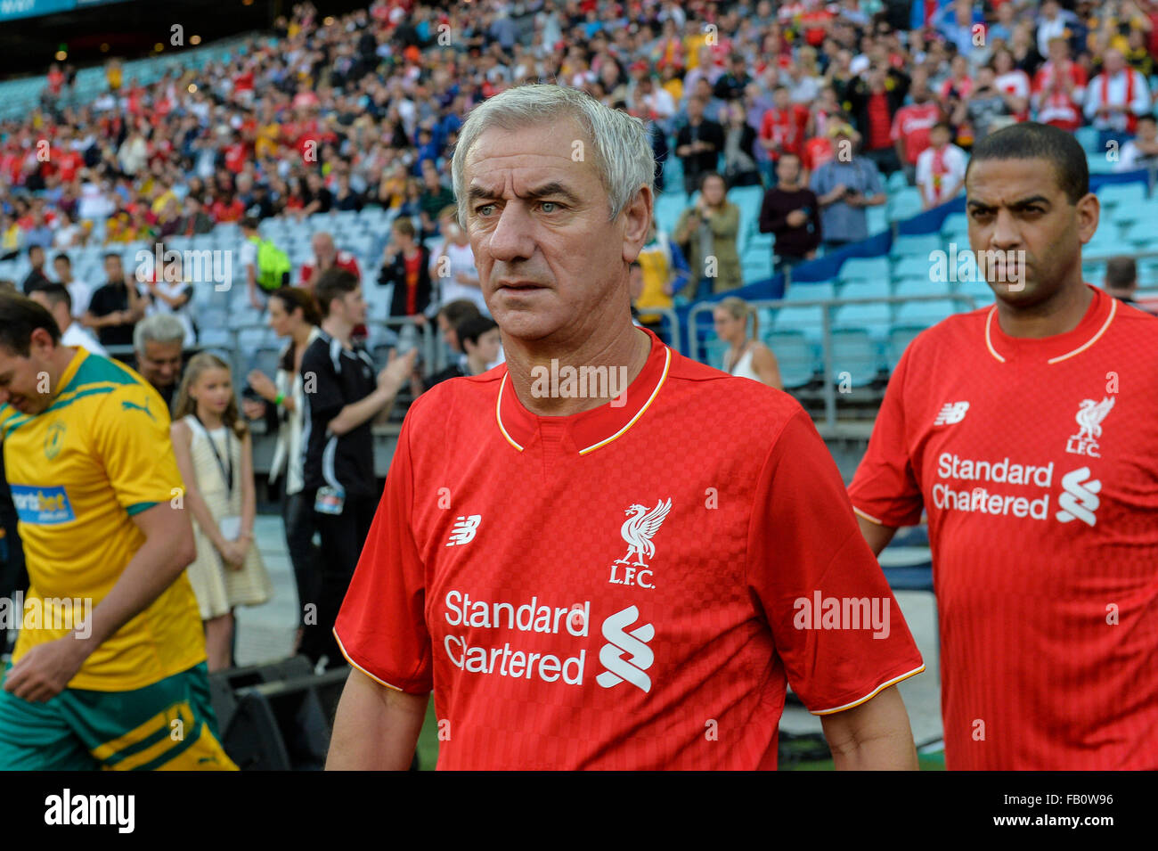 ANZ Stadium, Sydney, Australien. 7. Januar 2016. Exhibition-Match. Liverpool-Legenden gegen australische Legenden. Liverpool-Legende Ian Rush. Bildnachweis: Aktion Plus Sport/Alamy Live-Nachrichten Stockfoto