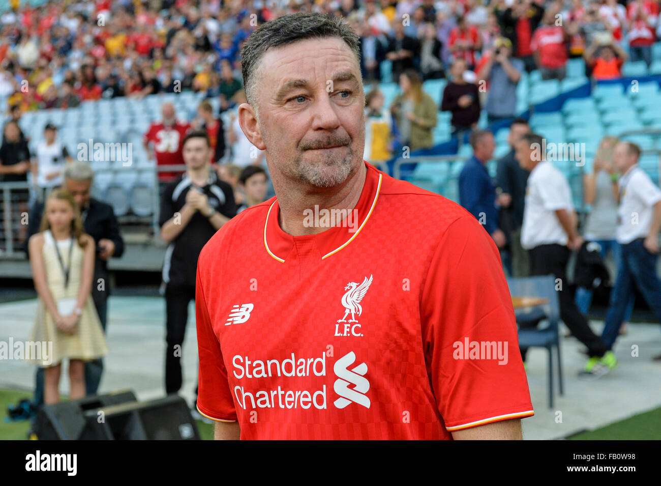 ANZ Stadium, Sydney, Australien. 7. Januar 2016. Exhibition-Match. Liverpool-Legenden gegen australische Legenden. Liverpool-Legende John Aldridge. Bildnachweis: Aktion Plus Sport/Alamy Live-Nachrichten Stockfoto