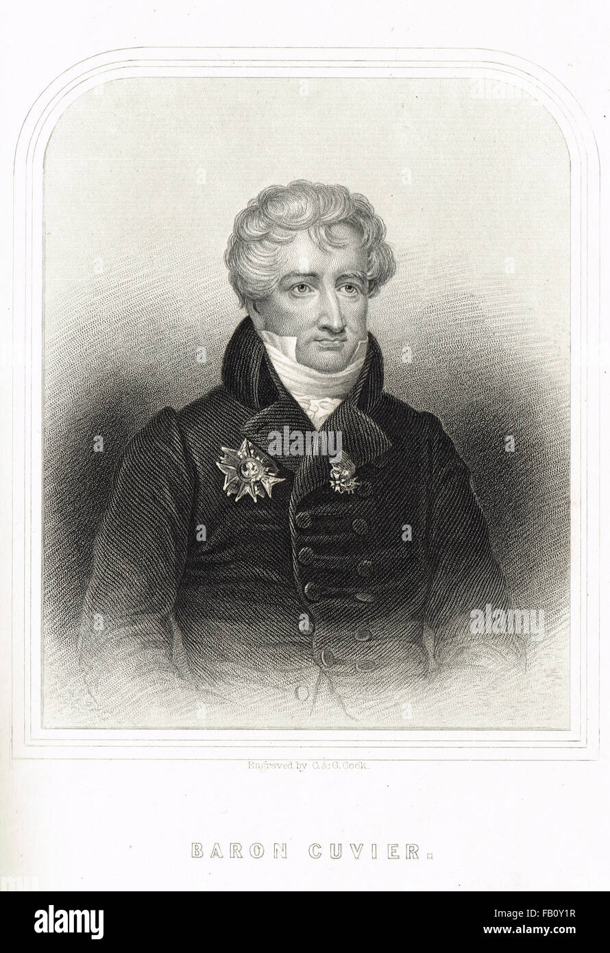 Baron Georges Cuvier 1769-1832 französischen Zoologen & Naturforscher (bekannt als der Vater der Paläontologie) Stockfoto