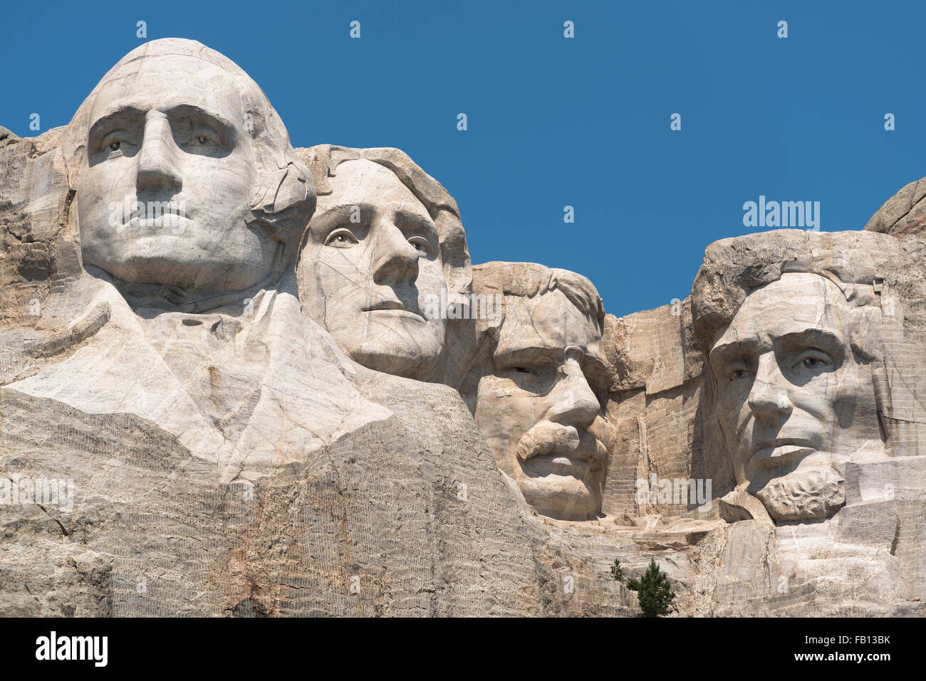 Mount Rushmore gegen klaren Himmel Stockfoto