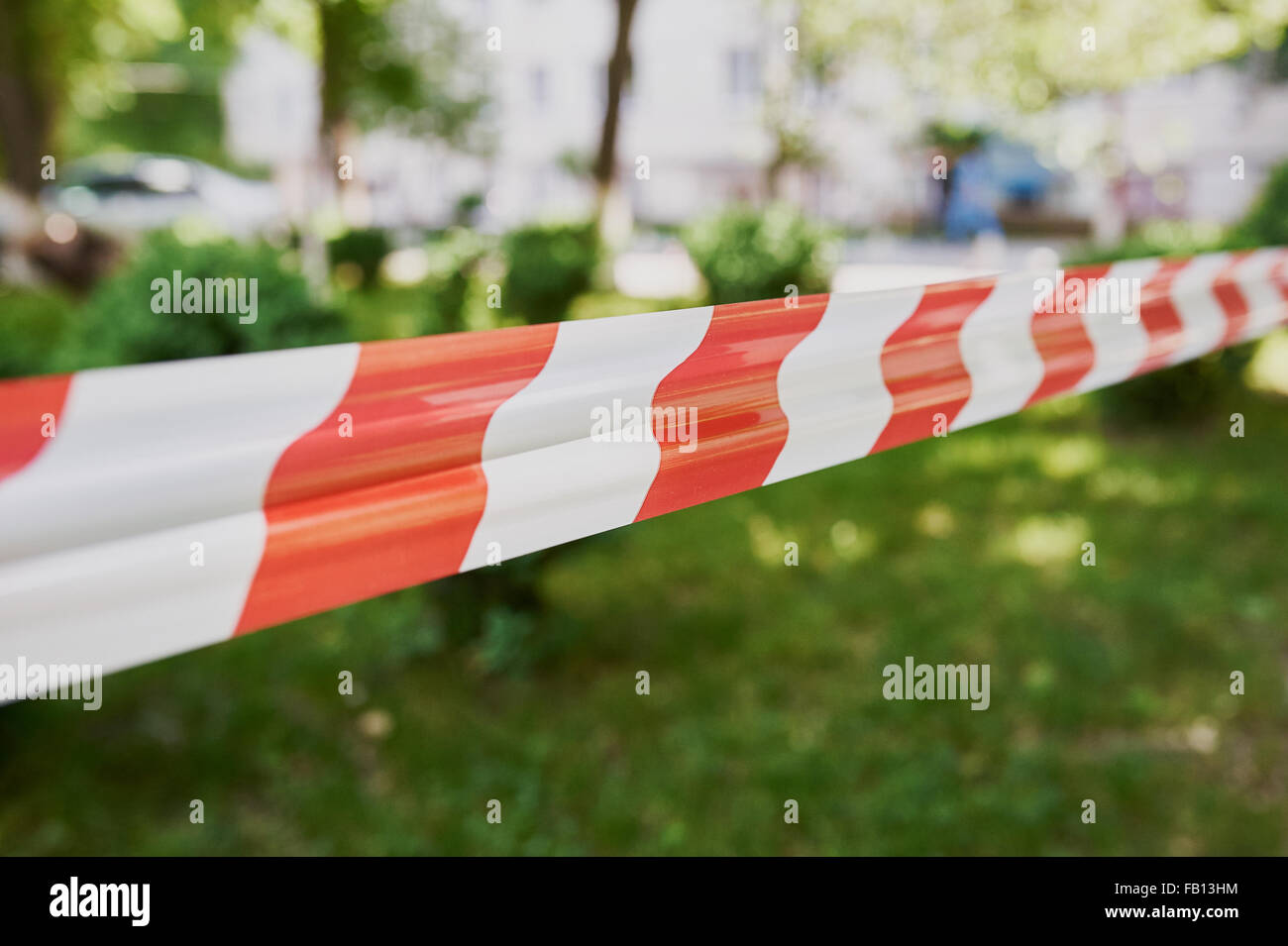Zugriff verweigert Zeile, geben Sie nicht den Ex-Bereich mit Klebeband umwickelt Stockfoto