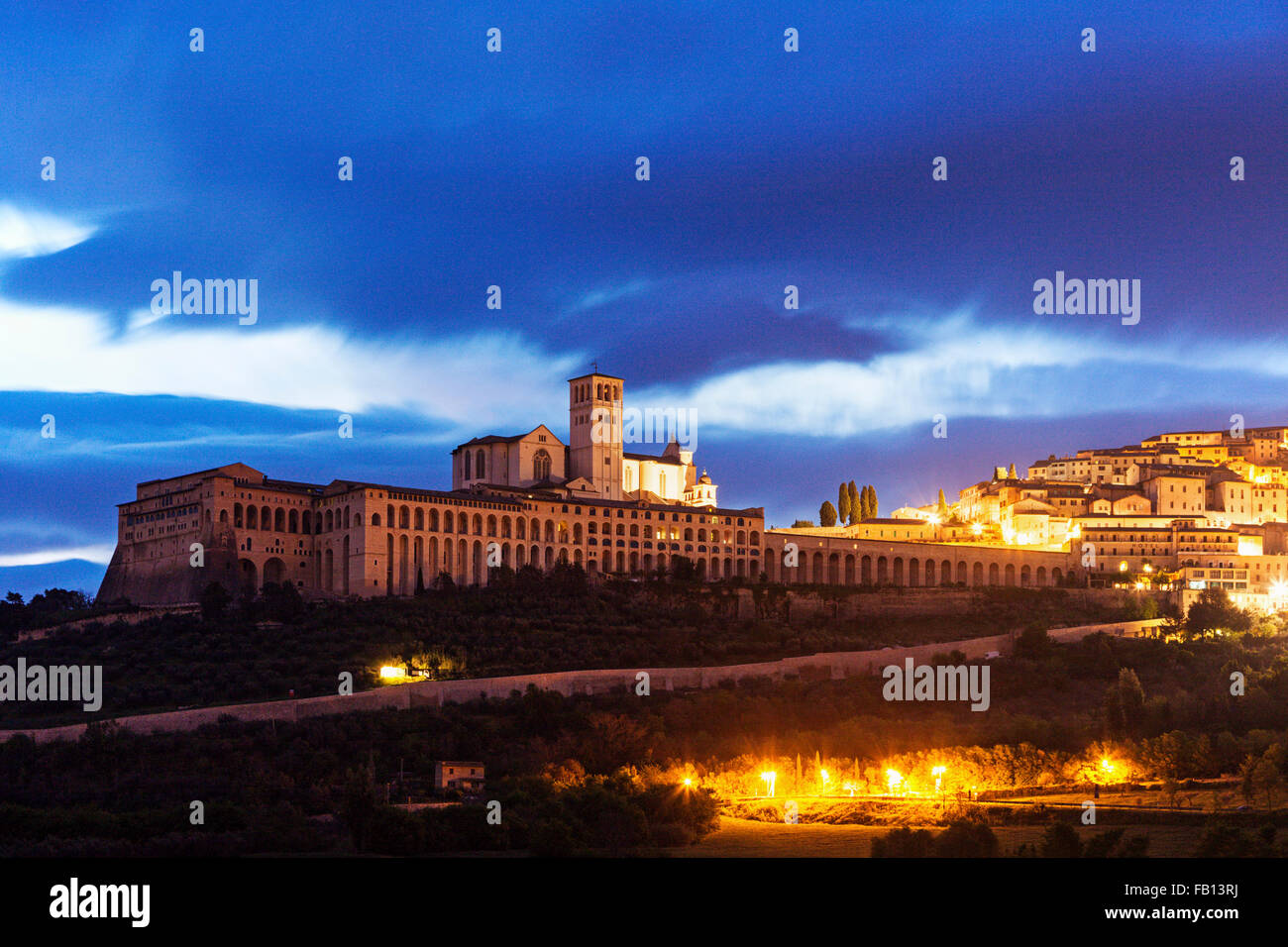Basilika des Heiligen Franziskus von Assisi Stockfoto
