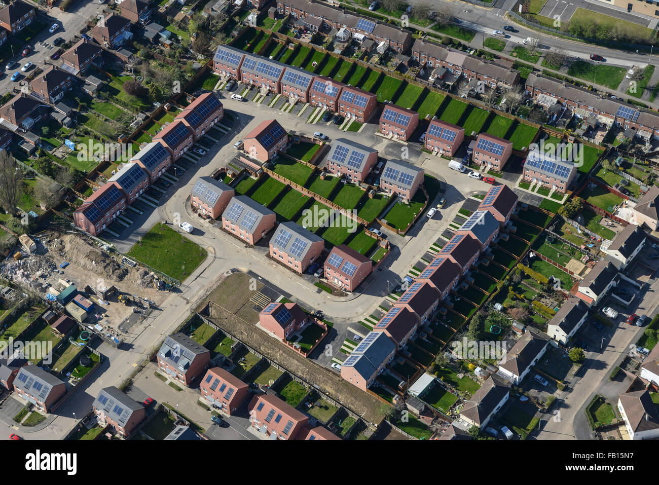 Eine neue Füllung Wohnsiedlung im Bereich Scraptoft von Leicester Stockfoto