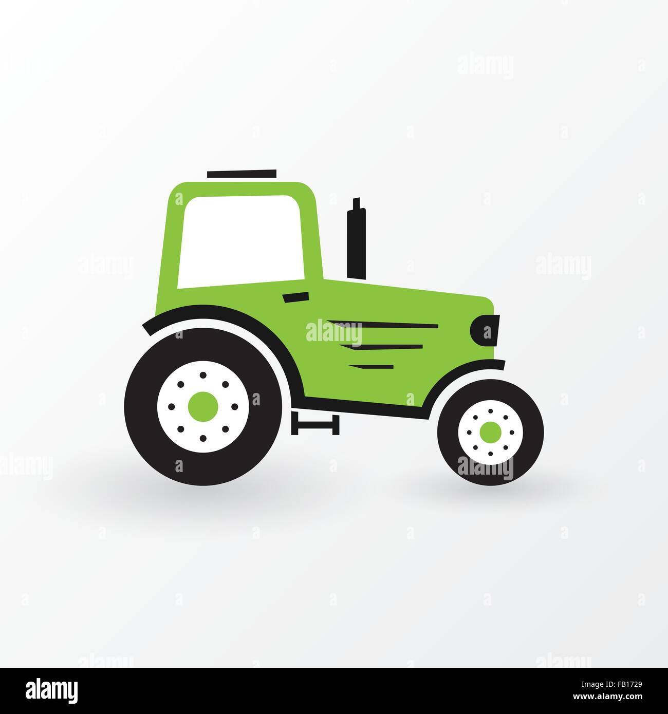 einfache grüne Ackerschlepper Stock Vektor