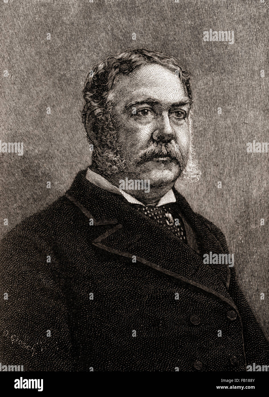 Chester Alan Arthur, 1829 –1886.  US-amerikanischer Rechtsanwalt, Politiker und 21. Präsident der Vereinigten Staaten von Amerika. Stockfoto