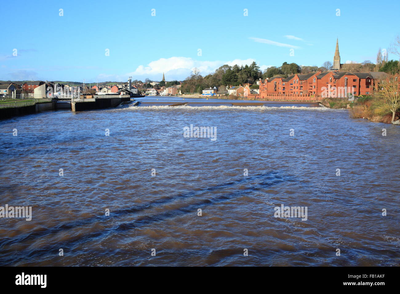 Exeter Quay, Karottenhosenträger Wehr, Exeter, Devon, England, UK Stockfoto