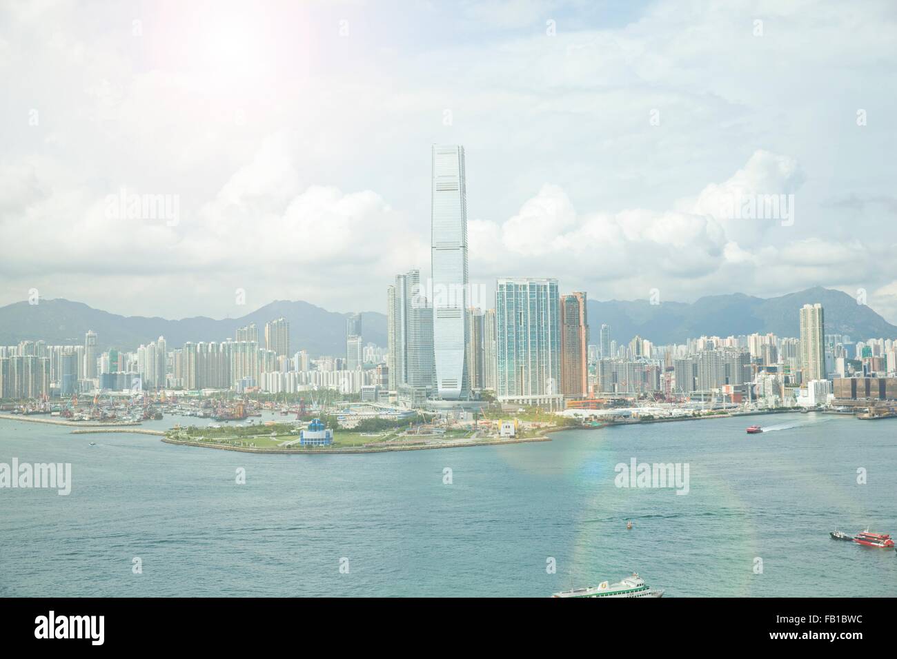 Skyline von Kowloon, Hong Kong, China Stockfoto