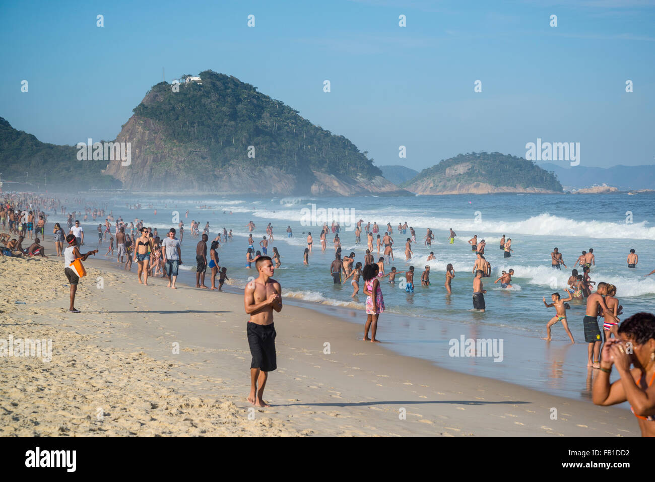 Menschen, die Copacabana, Rio De Janeiro, Brasilien Stockfoto
