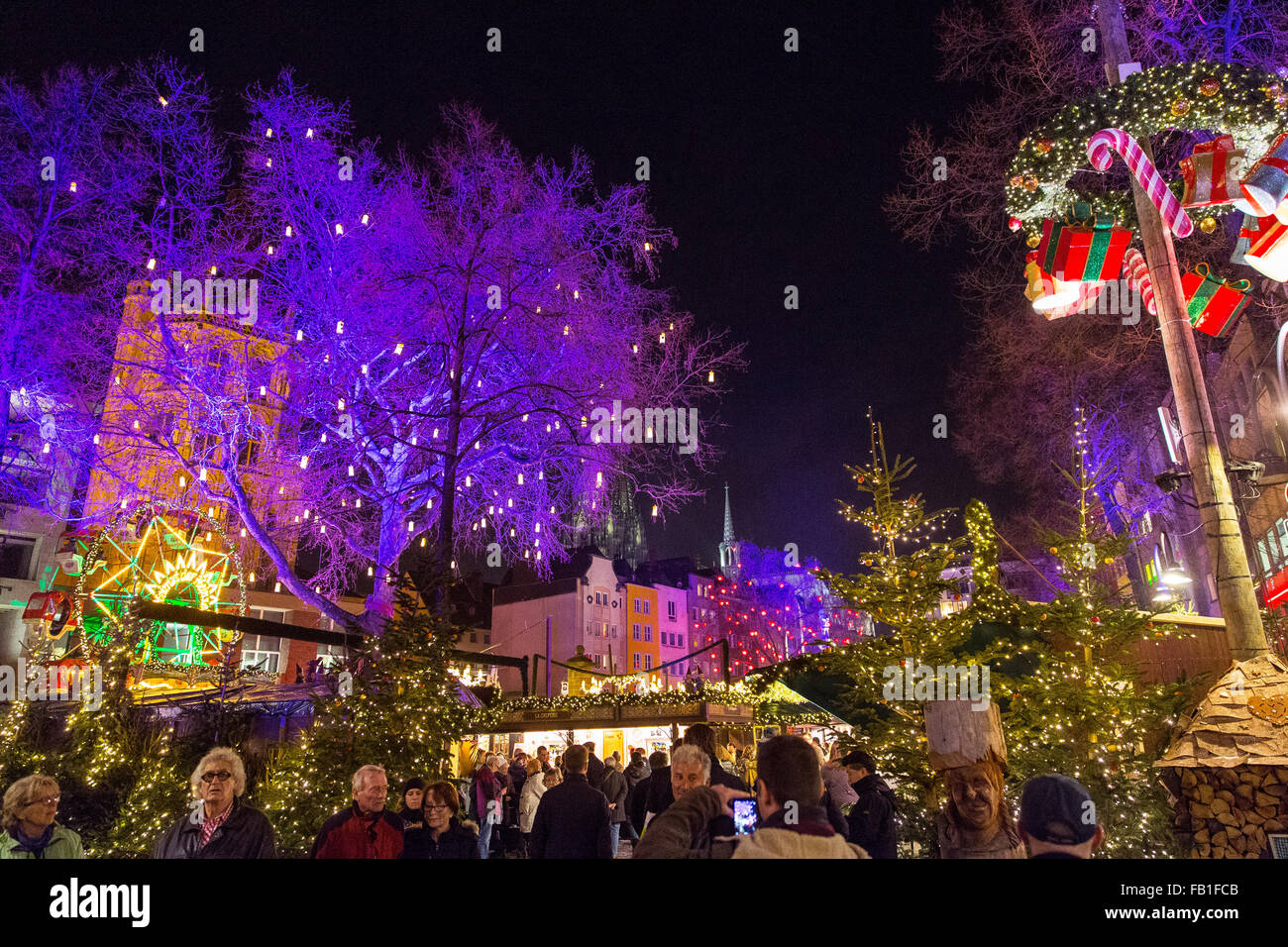 Weihnachtsmarkt Köln, Köln, Deutschland Stockfoto
