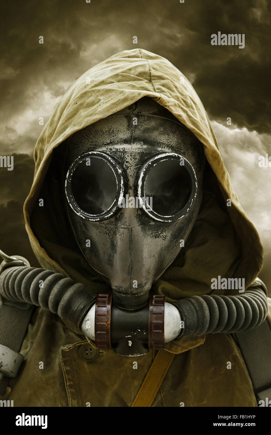 Überlebende der nuklearen Apokalypse Stockfoto