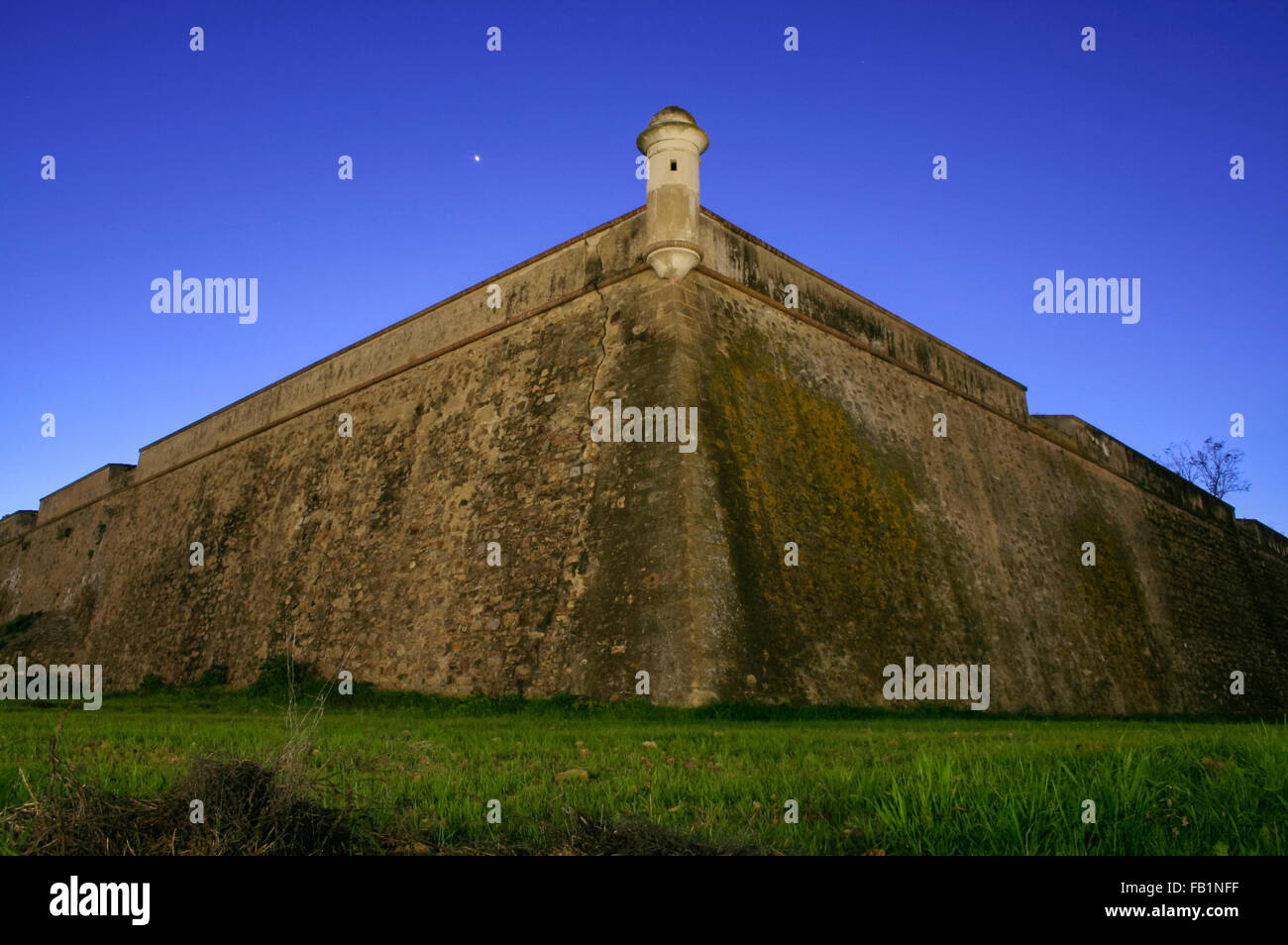 Bastion der Festung gehören zum XVII Jahrhundert Sorrounding Wand von Olivenza, Badajoz, Spanien Stockfoto