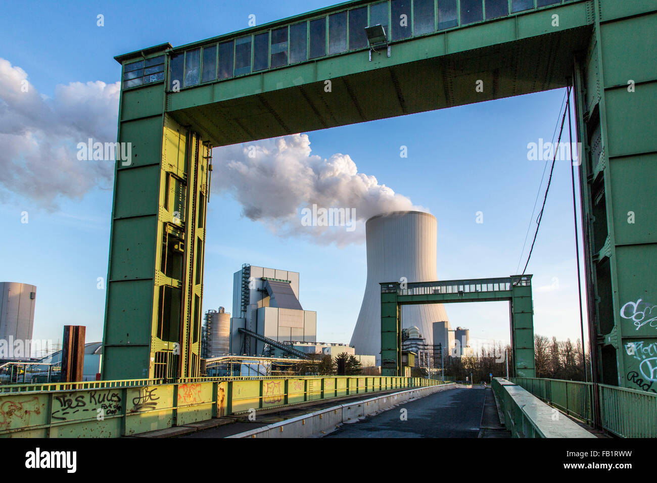 STEAG Kohlekraftwerk Walsum, in der Nähe von Duisburg am Rhein, der Kühlblock Turm 10, Stockfoto