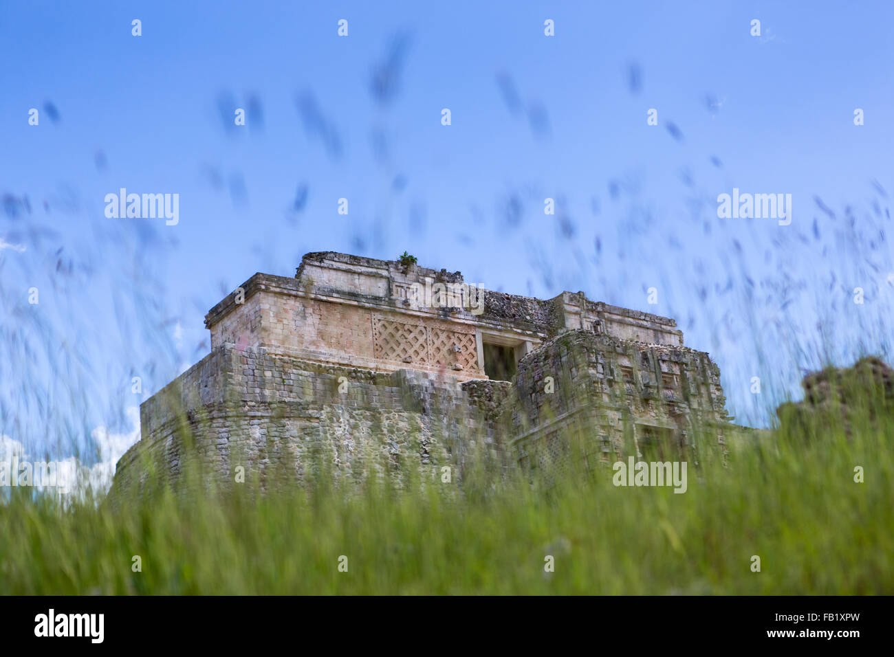 Ruinen von Uxmal, Yucatan, Mexiko. Es ist eine alte Maya-Stadt der Klassik. Stockfoto