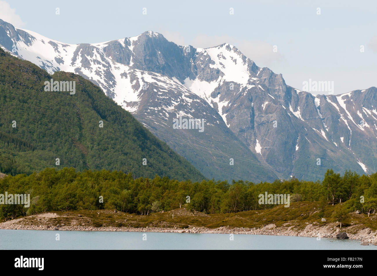 Svartisen-gletscher See, Norwegen Stockfoto