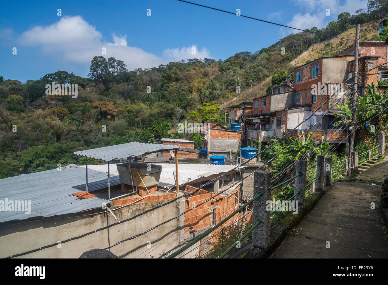 Vila Pereira da Silva Favela, Pereirão, Laranjeiras Nachbarschaft, Rio De Janeiro, Brasilien Stockfoto