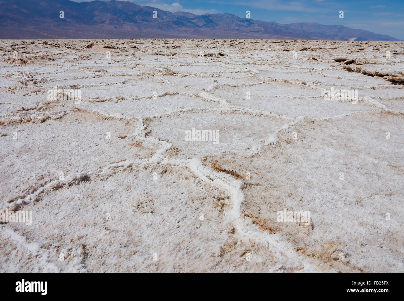 Salinen im Death Valley in Kalifornien Stockfoto