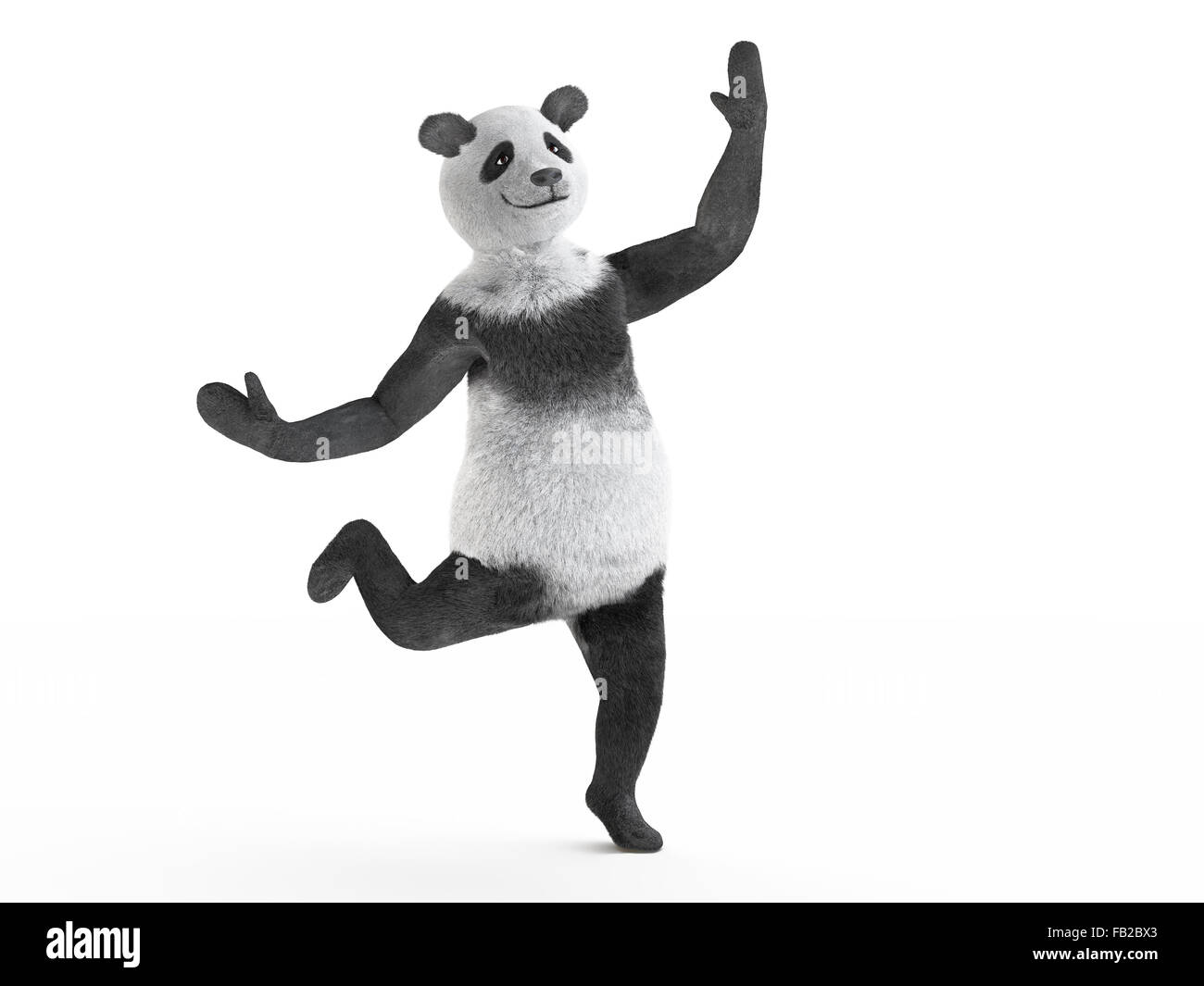 Tier Charakter Persönlichkeit Panda moderner Tanz Stockfoto