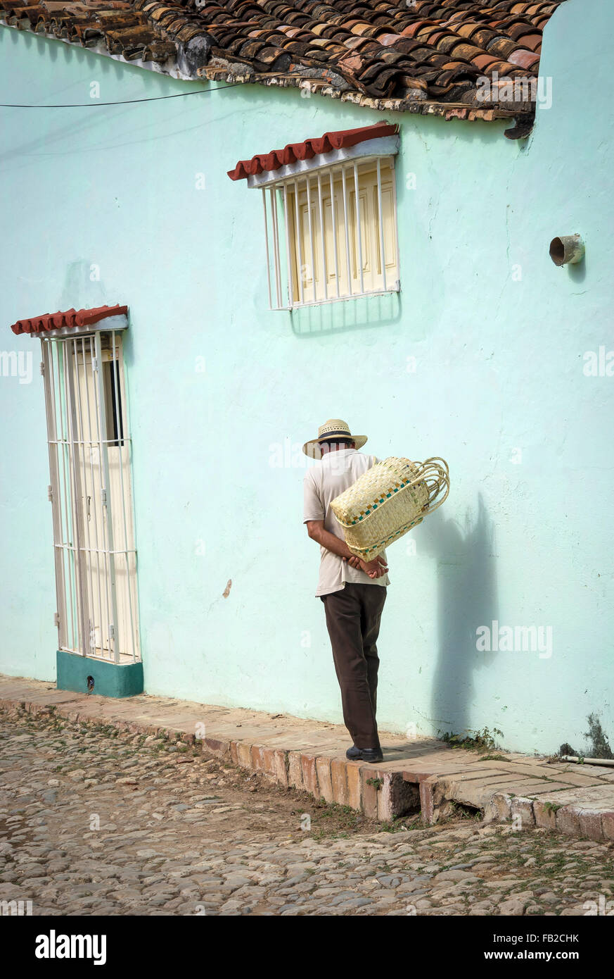 Alltag auf der Straße wenn Trinidad, Kuba Stockfoto