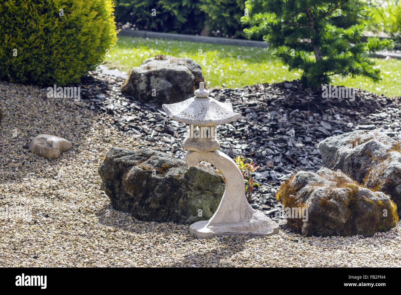 moderne japanische Garten Stockfoto
