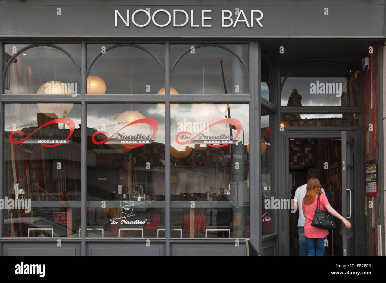 Nudel-Bar-Restaurant im Zentrum von Aberdeen, Schottland. Stockfoto