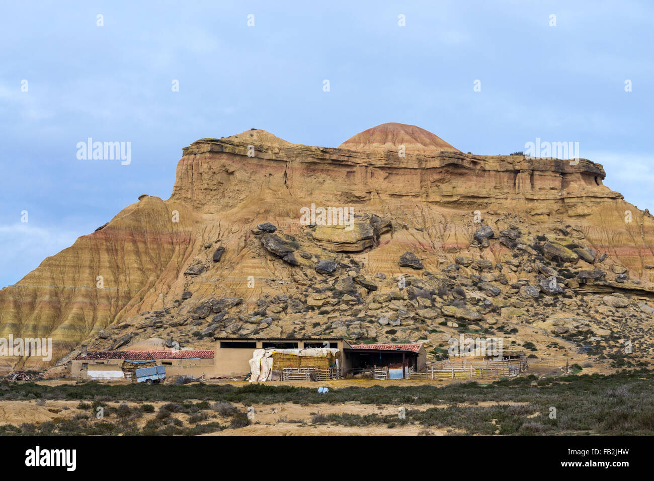 Bardenas Reales wurde kürzlich nach der 6. Staffel der Show, die Game of Thrones es gedreht wurde berühmt Stockfoto