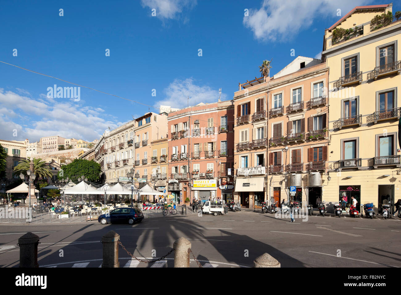 Cagliari, Piazza Yenne Stockfoto