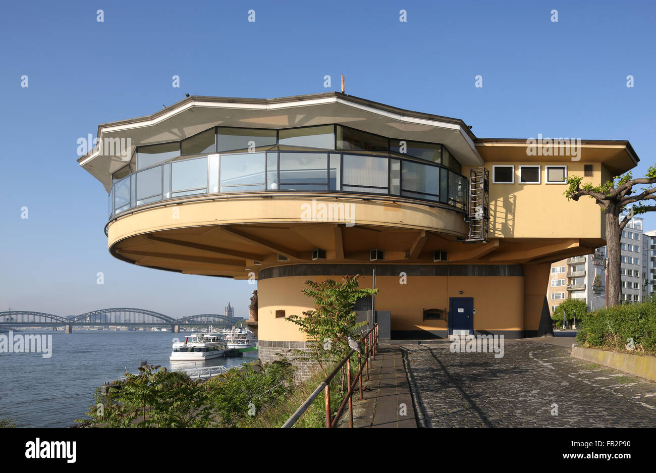 Köln, Bastei am Rheinufer Stockfoto